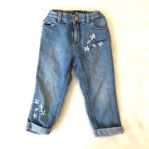 Old Navy Toddler Girls Embroidered Boyfriend Jeans 3T